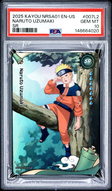 2025 KAYOU NARUTO #007L2 NARUTO UZUMAKI SR PSA 10