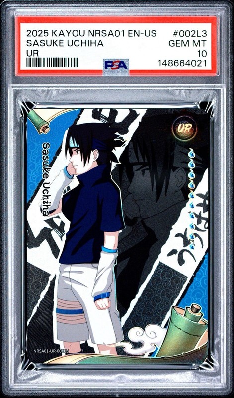 2025 KAYOU NARUTO #002L3 SASUKE UCHIHA UR PSA 10