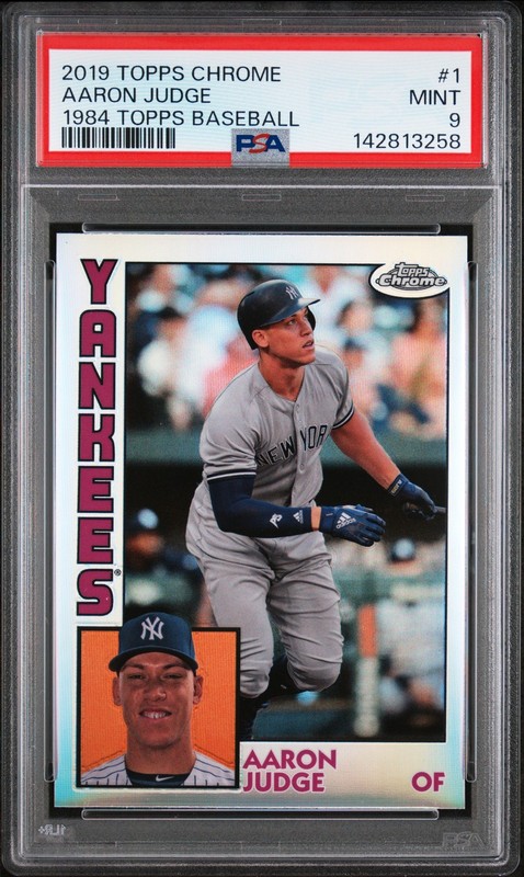 2019 Topps Chrome 1984 Topps Baseball #1 Aaron Judge 1984 Topps Baseball PSA 9