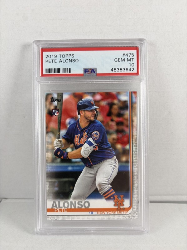 2019 Topps Pete Alonso #475 Batting (RC) PSA 10 Baseball Card