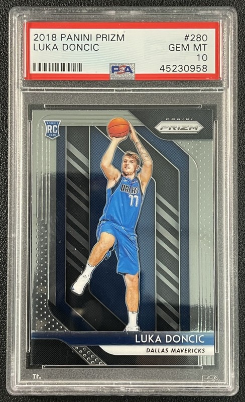 LUKA DONCIC PSA 10 2018-19 PANINI PRIZM #280 ROOKIE RC MAVERICKS 0958