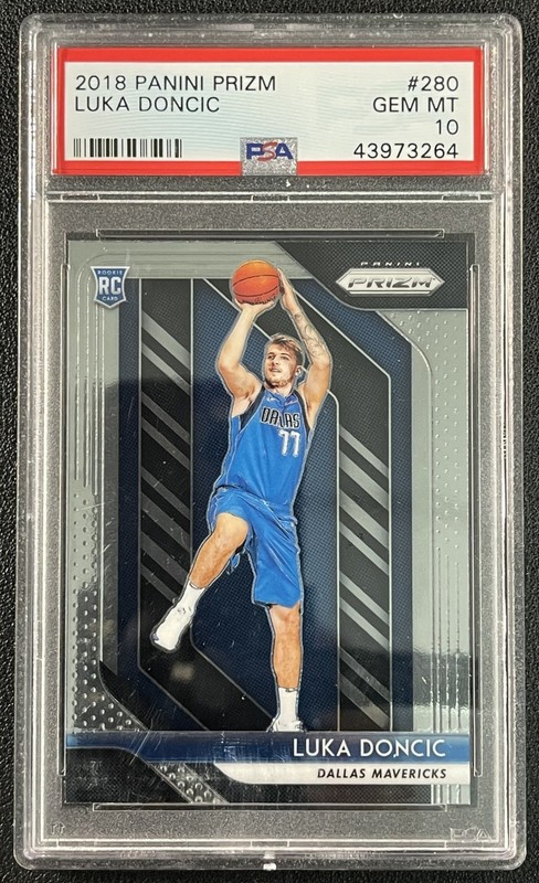 LUKA DONCIC PSA 10 2018-19 PANINI PRIZM #280 ROOKIE RC MAVERICKS 3264