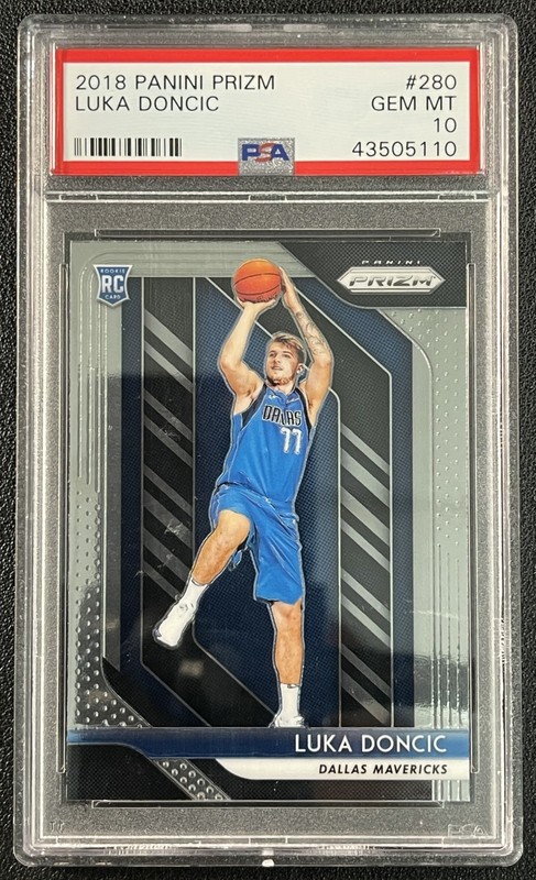 LUKA DONCIC PSA 10 2018-19 PANINI PRIZM #280 ROOKIE RC MAVERICKS 5110