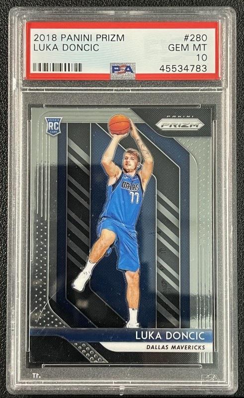 LUKA DONCIC PSA 10 2018-19 PANINI PRIZM #280 ROOKIE RC MAVERICKS 4783