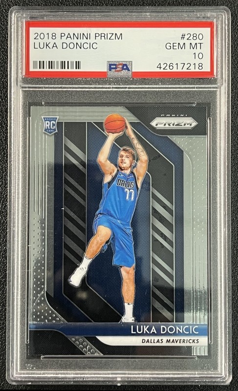 LUKA DONCIC PSA 10 2018-19 PANINI PRIZM #280 ROOKIE RC MAVERICKS 7218