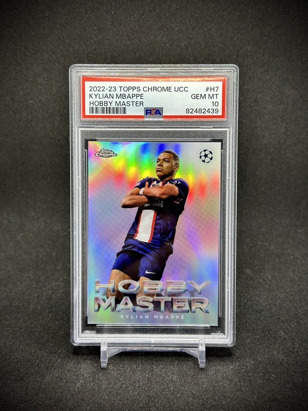 Kylian Mbappe 2022-23 Topps Chrome UEFA Hobby Master Case Hit PSA 10