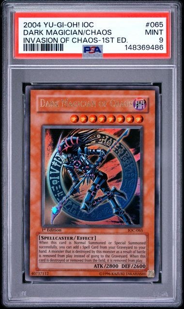 2004 YU-GI-OH INVASION OF CHAOS IOC-065 Dark Magician Of Chaos PSA 9 1st Edition