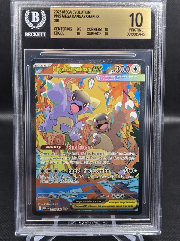 Pokémon TCG Mega Kangaskhan EX 182/132 SIR Full Art BGS 10 Pristine