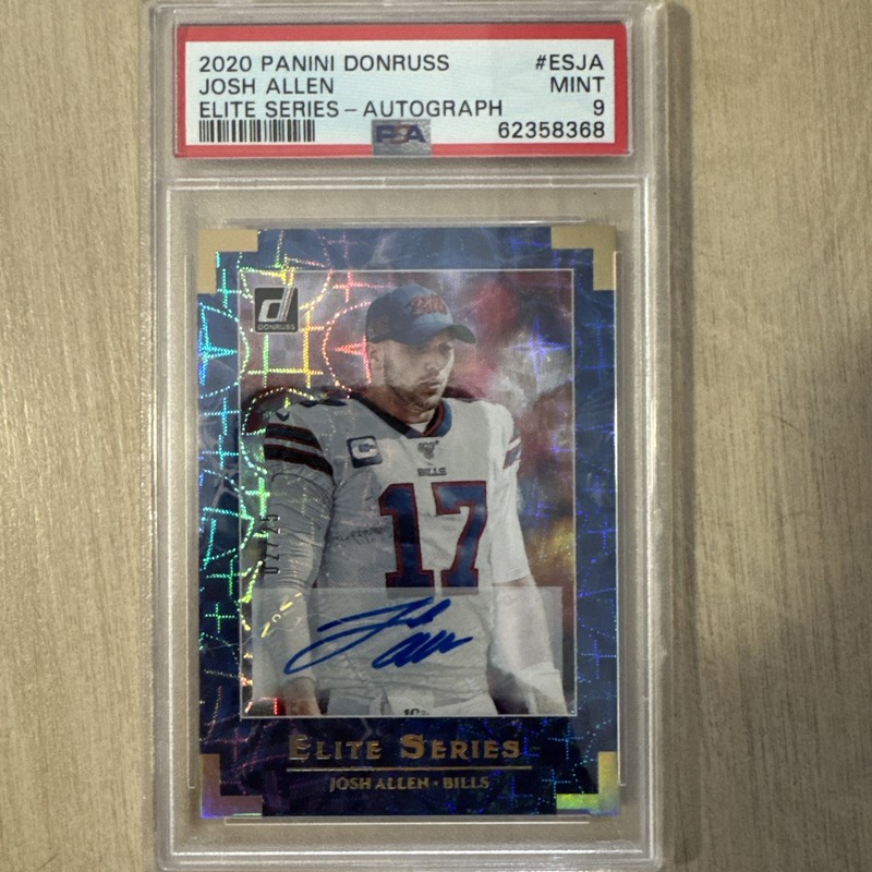 2020 Donruss Elite Josh Allen Auto /25 Psa 9, Pop 1 With None Higher