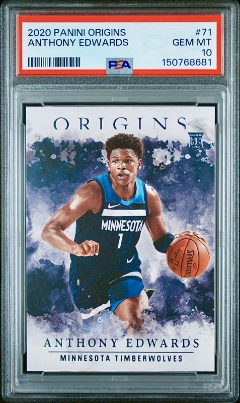 2020-21 Panini Origins - Anthony Edwards #71 (RC) PSA 10 GEM MINT ROOKIE TWOLVES