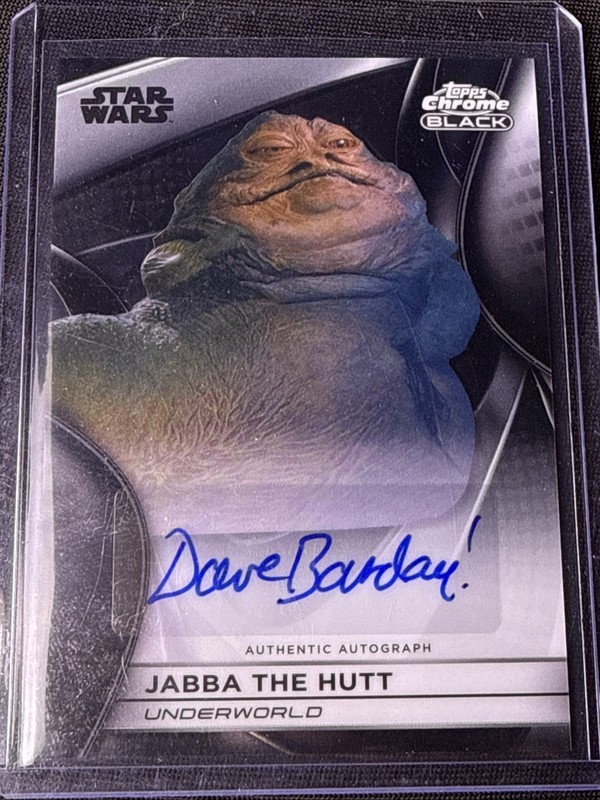 2025 Topps Chrome Black Star Wars - David Barclay As Jabba The Hutt Auto