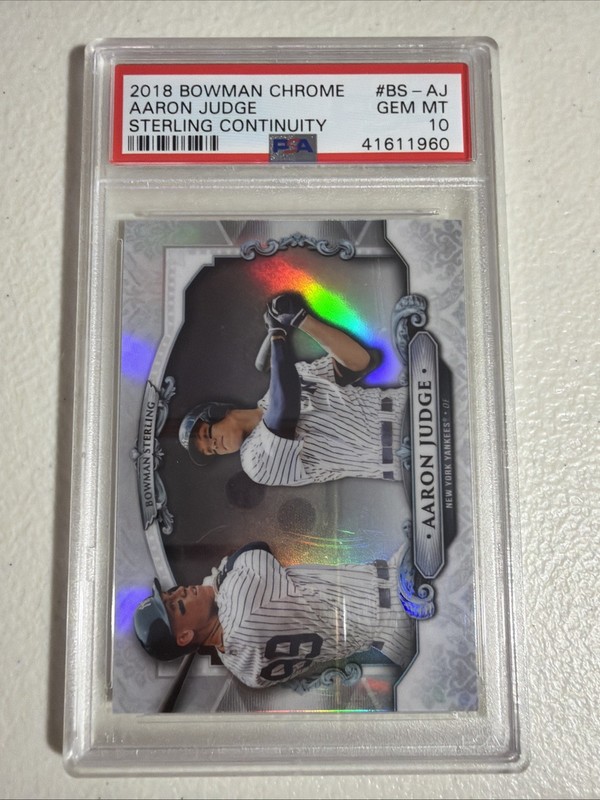 2018 Bowman Chrome Bowman Sterling Continuity Aaron Judge #BS-AJ PSA 10