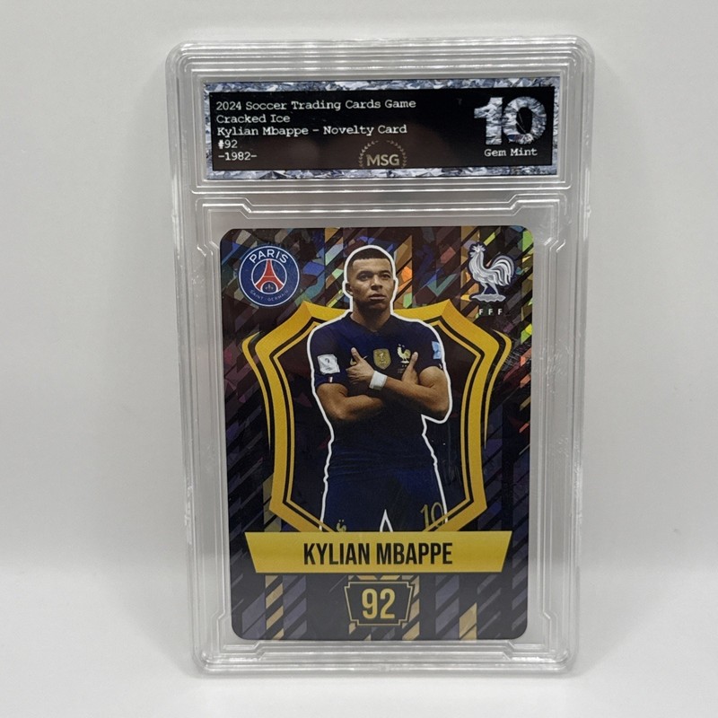 Kylian Mbappe - Holo Foil Soccer Card 2024 - Graded 10 Paris Saint Germain PSG