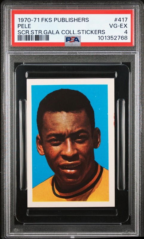 1970 Fks Publishers Gala Collection Sticker Pele GOAT #417 PSA 4 BB2