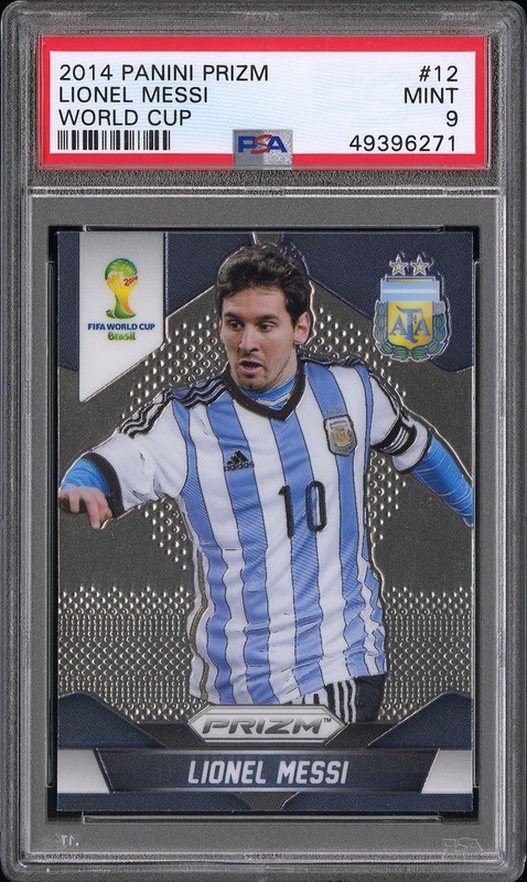 2014 Panini Prizm World Cup Lionel Messi PSA 9 Argentina GOAT