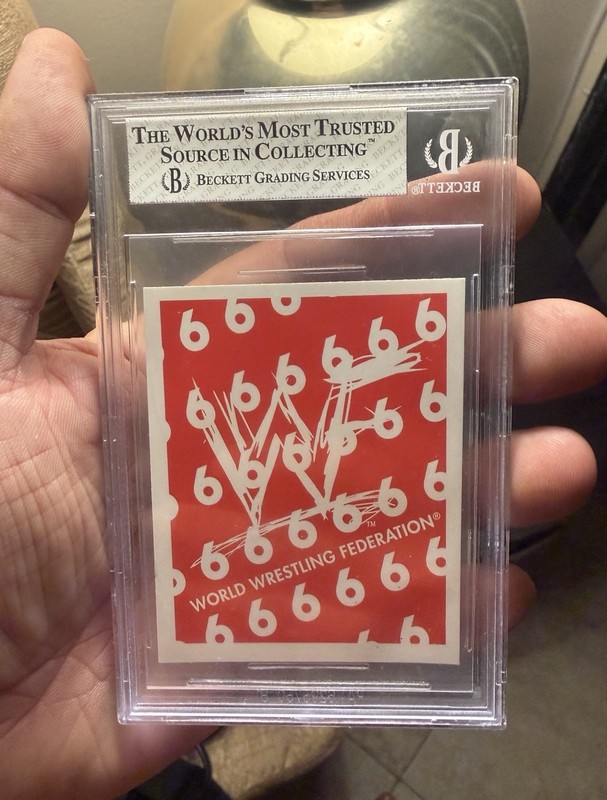 2001 WWF The Rock Trivia Card #22 BGS 8 Beckett Graded WWE Rare view 2