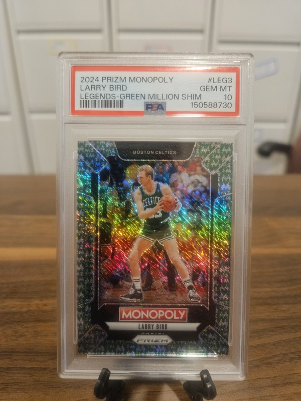 2024 PANINI PRIZM  LEGENDS #LEG3 LARRY BIRD LEGENDS-GREEN SHIMMER /20  PSA 10