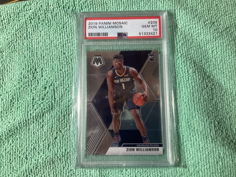 2019 Panini MOSAIS  Rookies Zion Williamson PSA 10 GEM MINT Rookie RC #570 SP