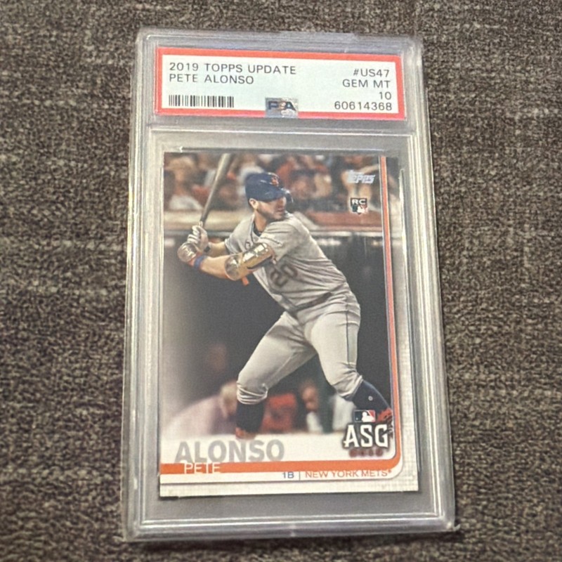 2019 Topps Update Pete Alonso #US47 Graded GEM MT PSA 10 (RC)