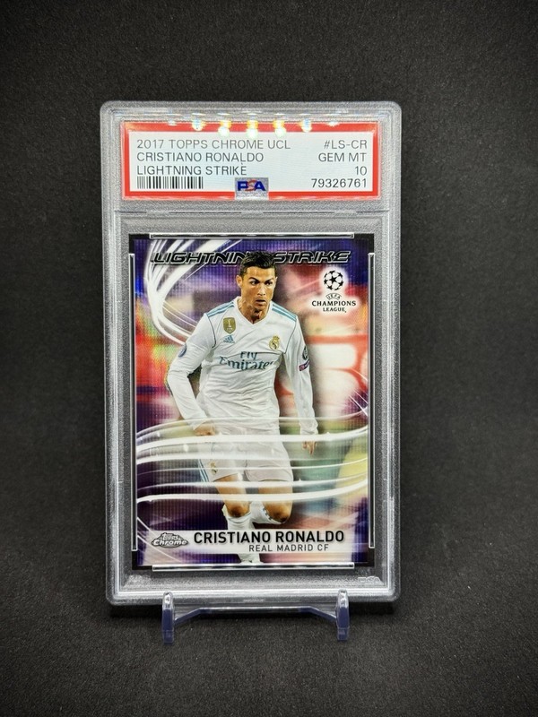 Cristiano Ronaldo 2017 Topps Chrome Lightning Strike PSA 10 Real Madrid