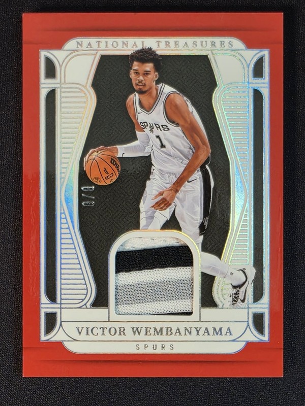 2024-25 National Treasures Victor Wembanyama #MT-WEM /8 International Red 