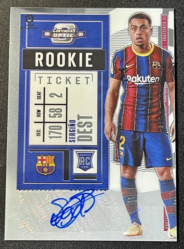2020-21 Panini Optic SERGINO DEST Auto Rookie Ticket #/380 Barcelona USMNT 🇺🇸