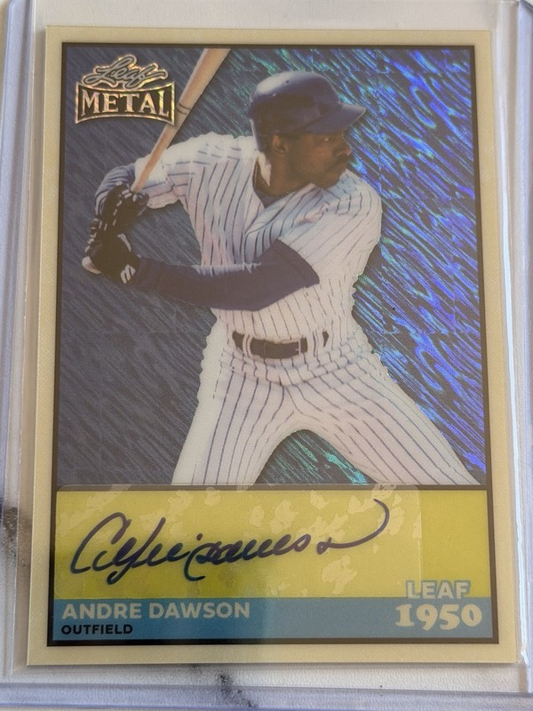 ANDRE DAWSON 2026 Leaf Metal Blue Shimmer Auto 1/1 1950 Retro Expos