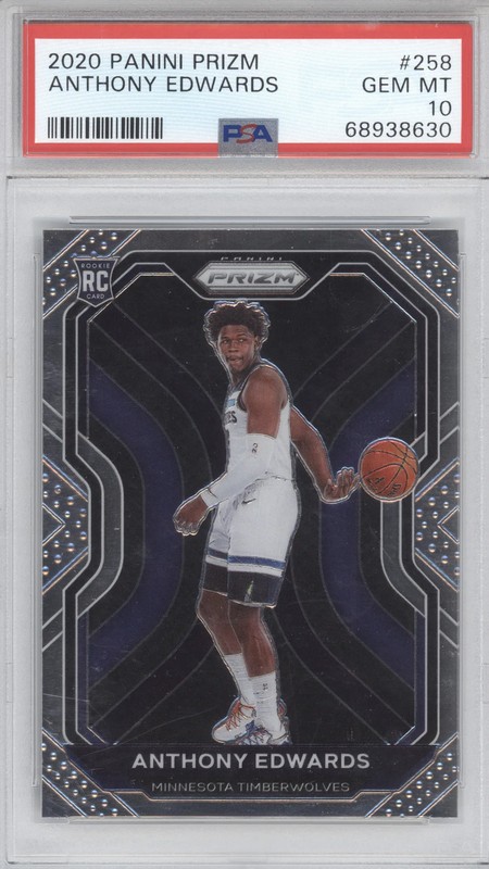 2020 Panini Prizm Anthony Edwards #258 RC PSA 10