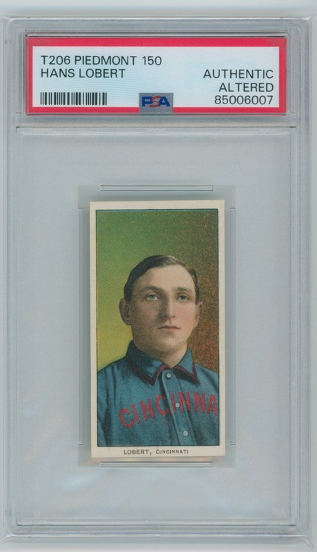 1909-11 T206 Hans Lobert Piedmont 150 PSA Authentic Altered Centered Nice Card