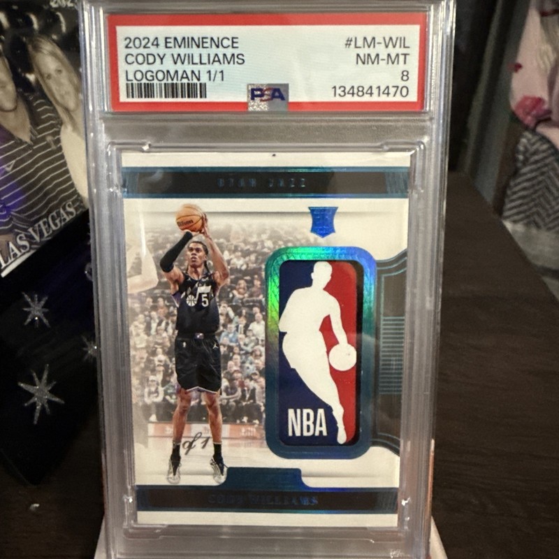 25-25 Panini Eminence Cody  Williams Logoman 1/1 Game Used rookie card