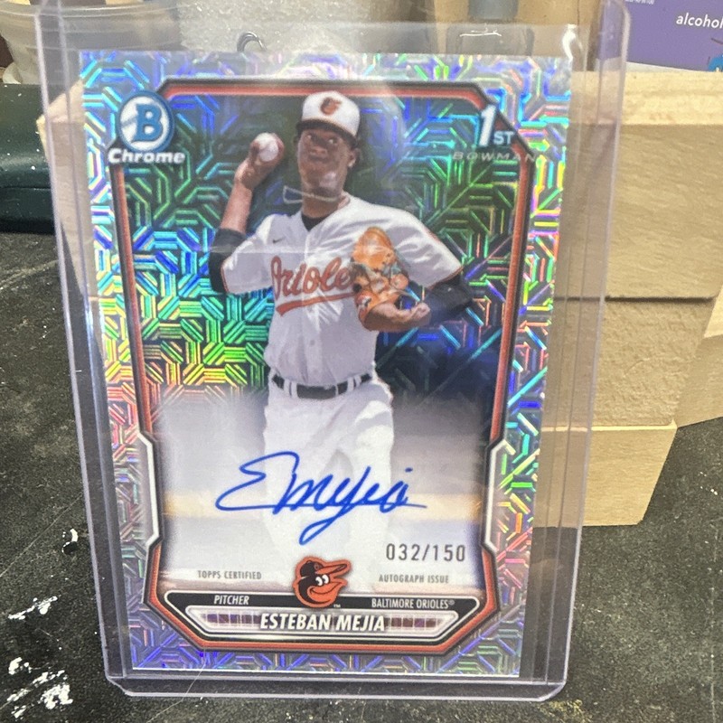2025 Topps Bowman Chrome Esteban Mejia Auto #CPA-EME /150 Baltimore Orioles