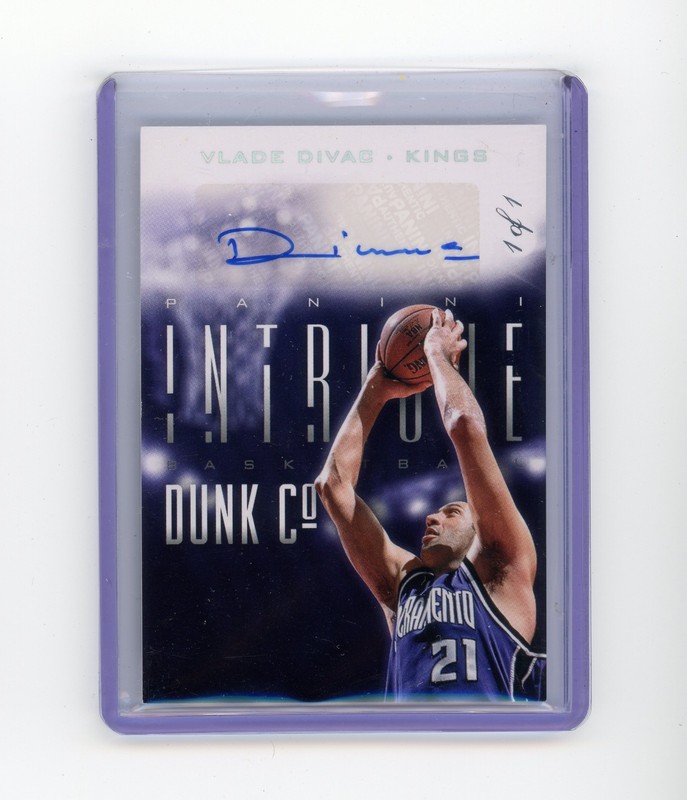 2013-14 Panini Intrigue Vlade Divac #2 Dunk Company Signatures Auto 1/1 HOF