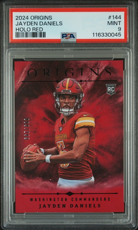 2024 Origins Holo Red Jayden Daniels #144 /299 PSA 9