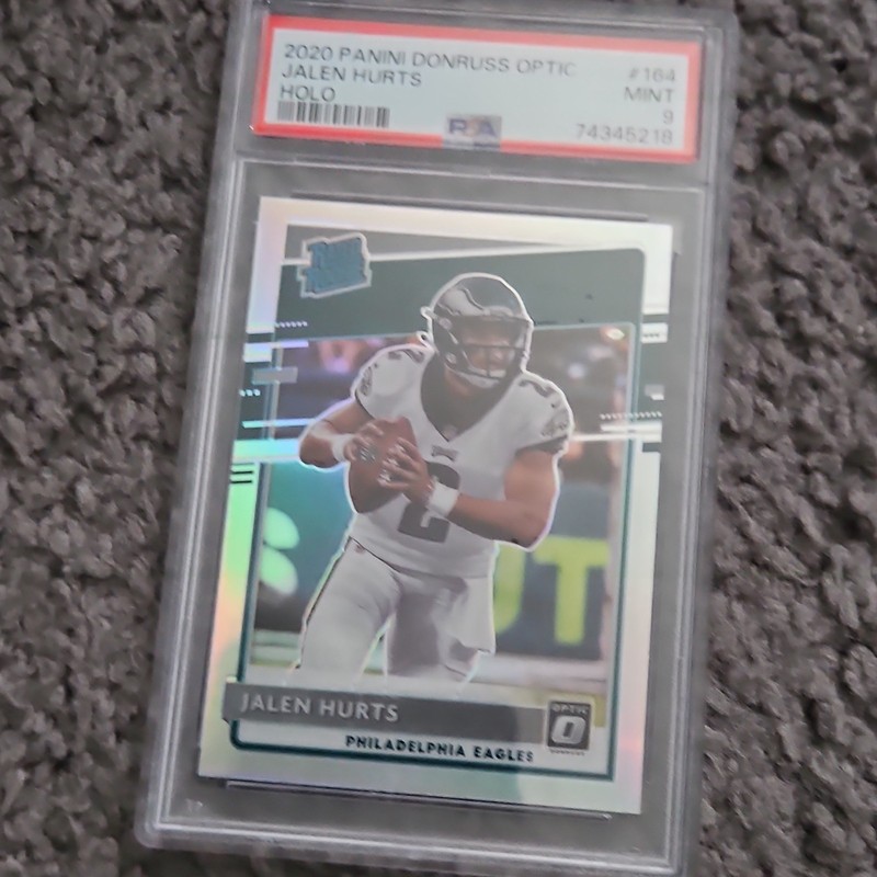 Jalen Hurts Rated Rookie #164 2020 Panini Donruss Optic Holo Prizm PSA 9 Eagles
