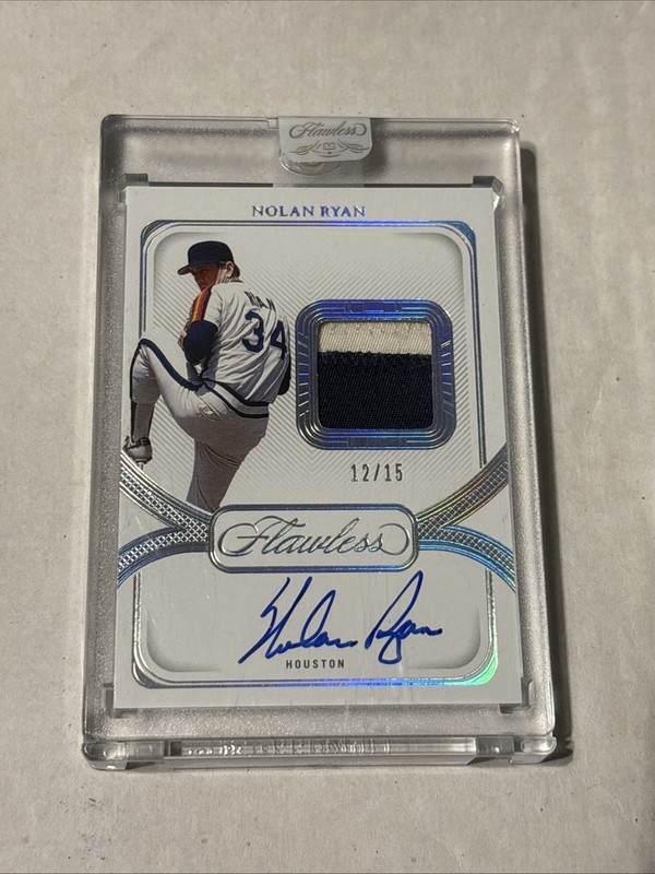 Nolan Ryan Auto  Two Color Patch 2024 Panini Flawless Silver Parallel Foil /15! 