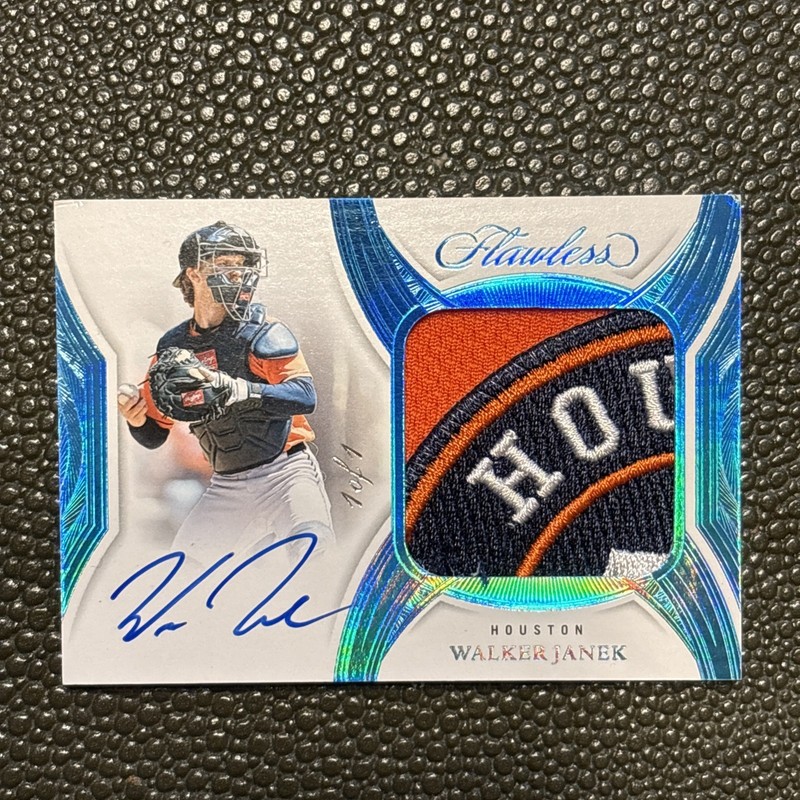 Walker Janek Auto Patch 2025 Panini Flawless True 1/1 One Of One Astros