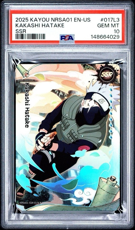 2025 KAYOU NARUTO #017L3 KAKASHI HATAKE SSR PSA 10