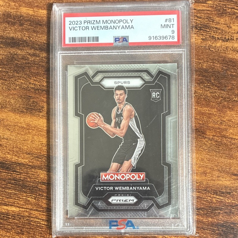 Panini 2023-24 Prizm Monopoly Rookie Victor Wembanyama #81 PSA 9 Spurs NBA