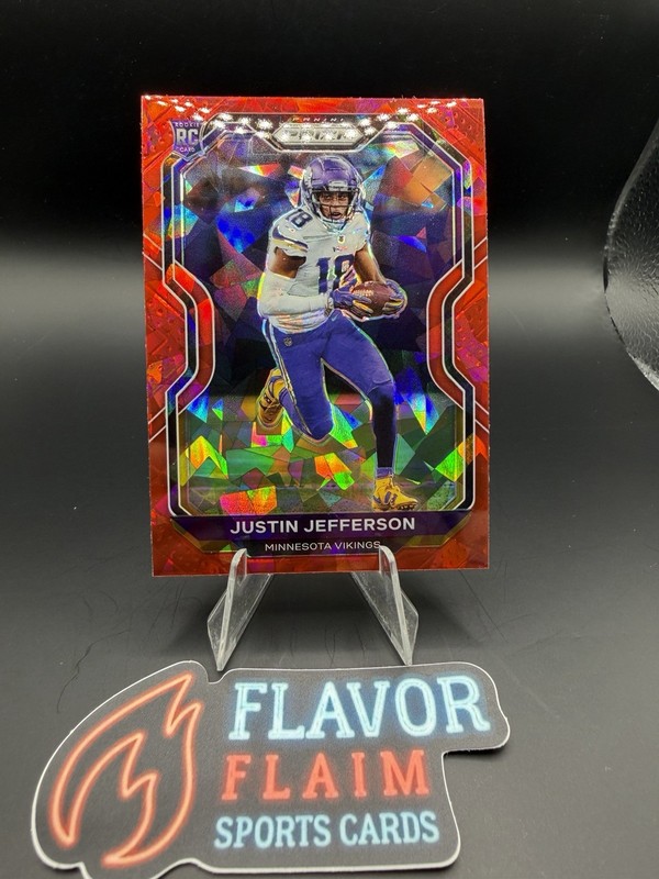 2020 Panini Prizm - Rookie Justin Jefferson #398 Red Ice Prizm (RC)