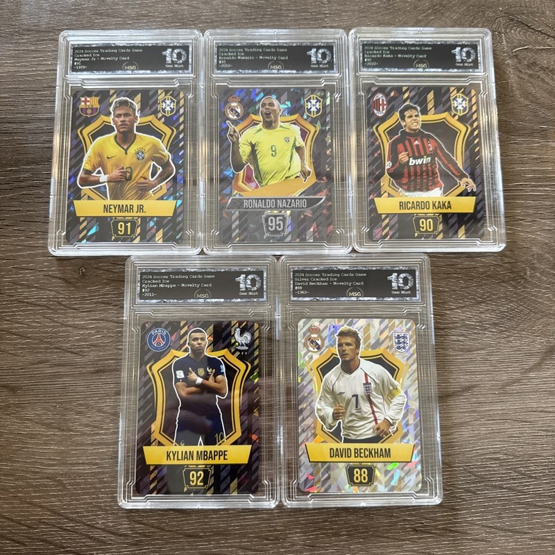 Graded 10 - Ronaldo Nazario, Ricardo Kaka, David Beckham, Mbappe & Neymar Jr.