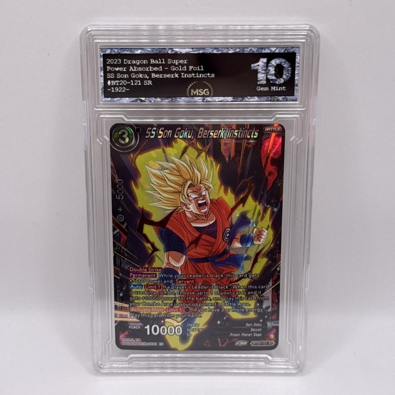 Dragon Ball Super Card Game SS Son Goku Berserk Instincts SR Foil Graded 10
