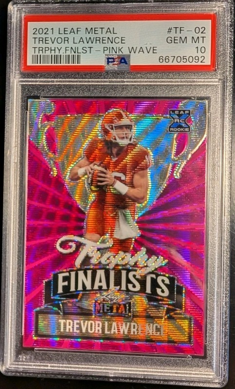 Trevor Lawrence Rookie RC Sick 2021 Metal Pink Wave /10 PSA 10 💎*POP 1 * 👀🤯✅