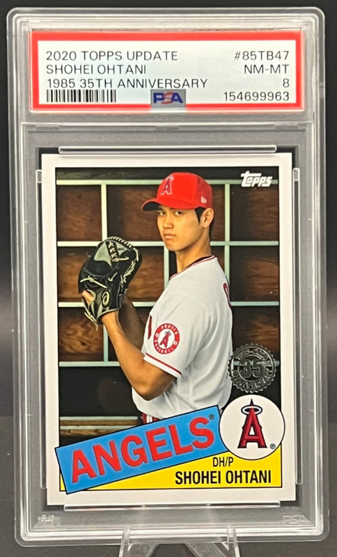 Shohei Ohtani 2020 Topps Update 1985 35th Anniv. #85TB-47 Angels - PSA 8
