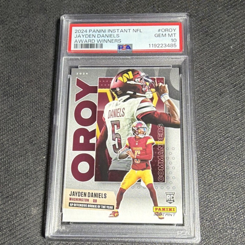 Panini Instant Award Winners Jayden Daniels RC AW-OROY /10479 PSA 10