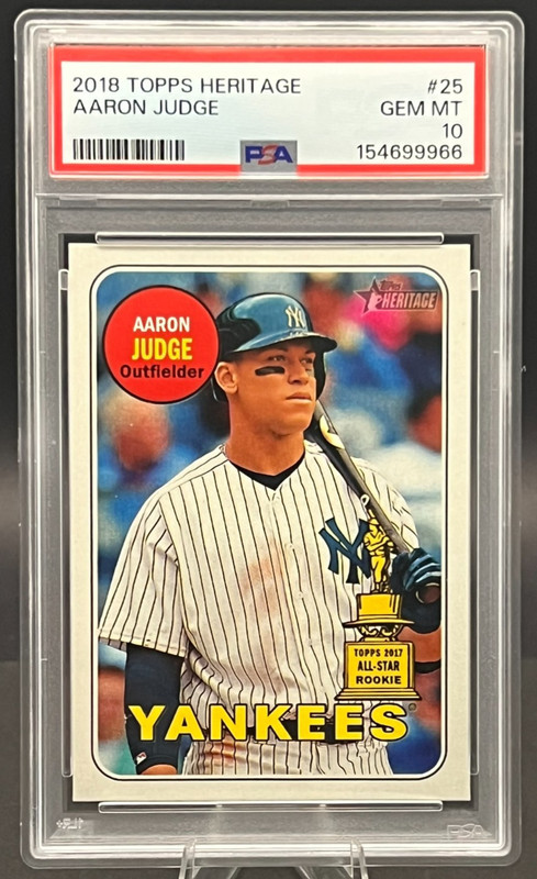 Aaron Judge 2018 Topps Heritage #25 Rookie Cup NYY - PSA 10 Gem Mint