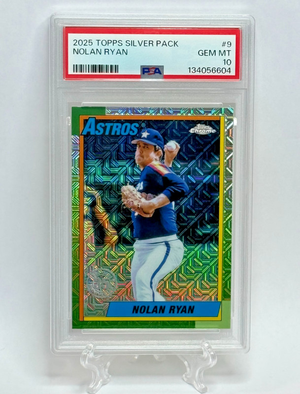 2025 Topps Silver Pack 1990 Chrome Promo Nolan Ryan #9 PSA 10 GEM MT