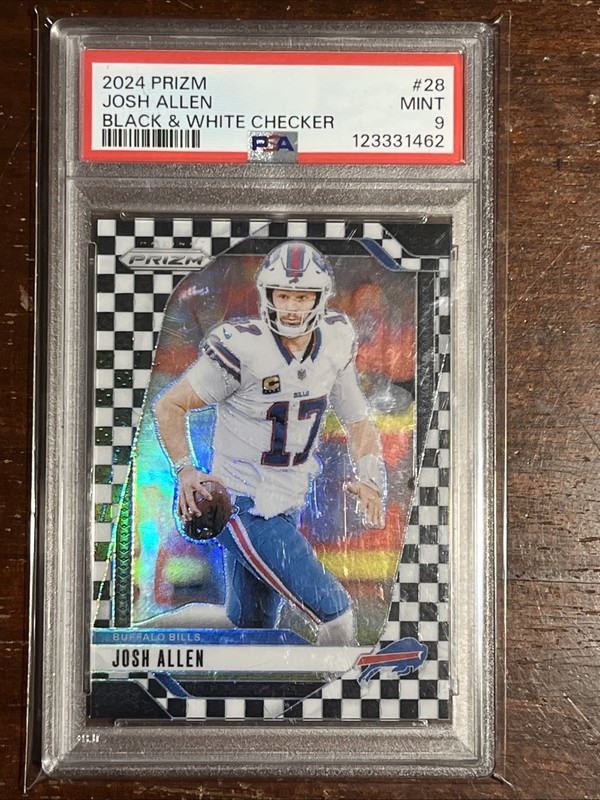2024 Prizm Josh Allen Black White Checker #28 PSA 9 Free Shipping 