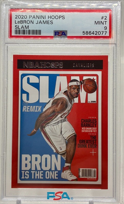 2020-2021 Panini Hoops Basketball Slam #2 LeBron James Cavaliers/Lakers PSA 9 MT