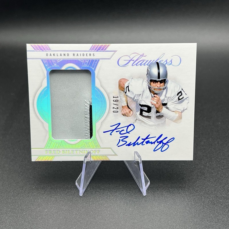 2025 Panini Flawless All Pro Ink Siver Patch Auto Fred Biletnikoff #PA-FBF /20