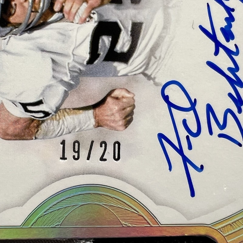 2025 Panini Flawless All Pro Ink Siver Patch Auto Fred Biletnikoff #PA-FBF /20 view 2